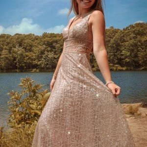 champaign prom dress